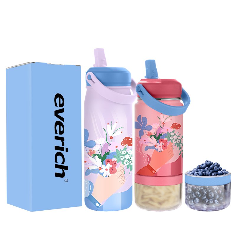 Children Kids Cute Small Double Wall Stainless Steel Thermos Vacuum Flasks Water Bottle For Baby