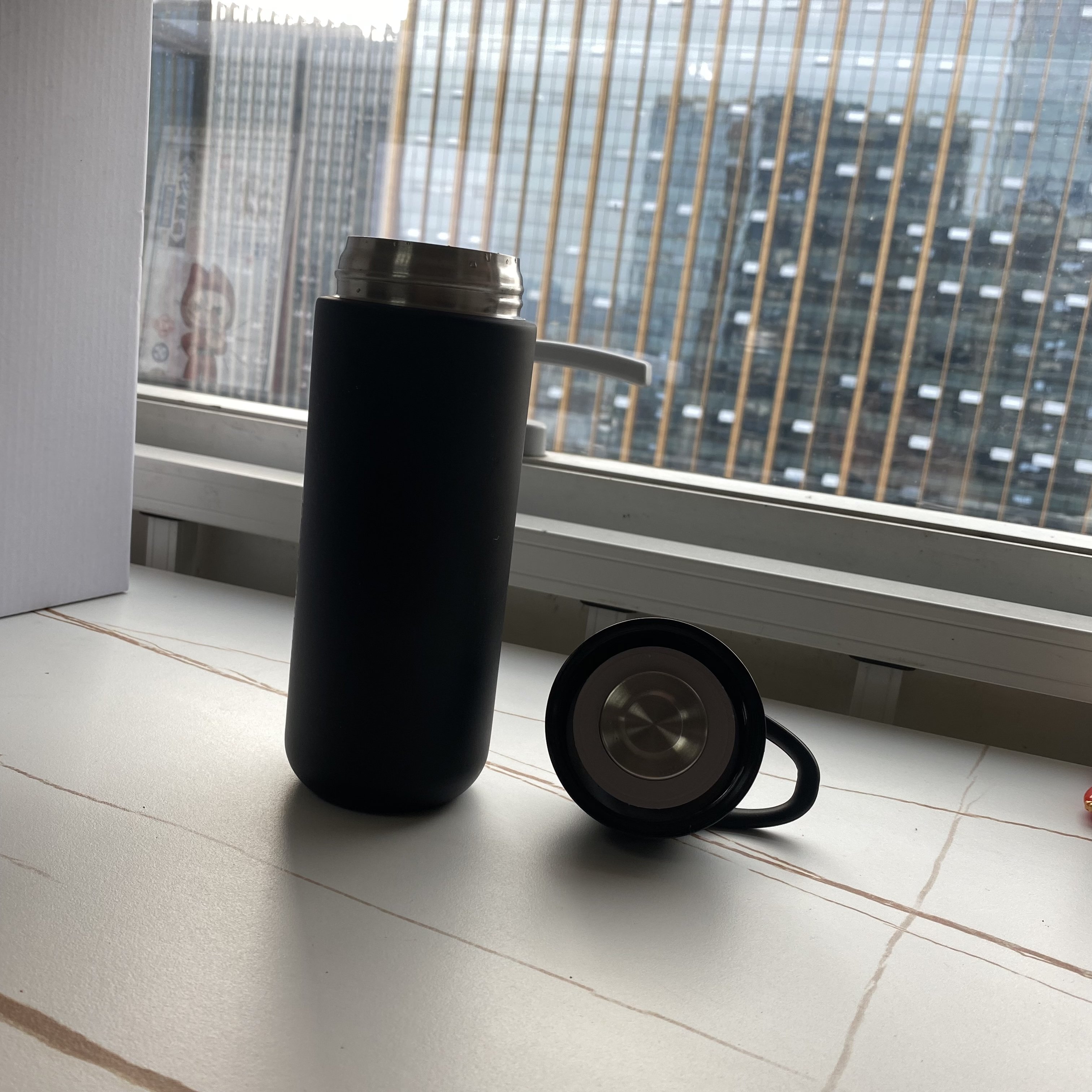 custom wholesale 400ml thermos water bottle cup insulated termo stainless steel tea coffee vacuum flask thermoses with filter