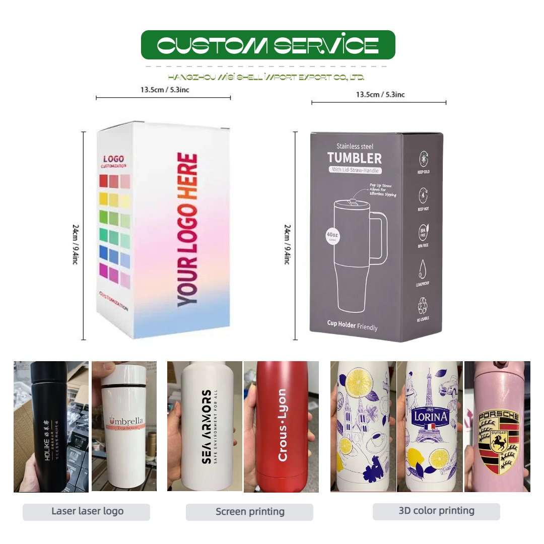 Custom Logo Leak Proof Flip Top Straw Tumbler Wholesale Bulk Thermol Cup Stainless Steel Coffee Mug 40oz Tumbler Cup with Handle