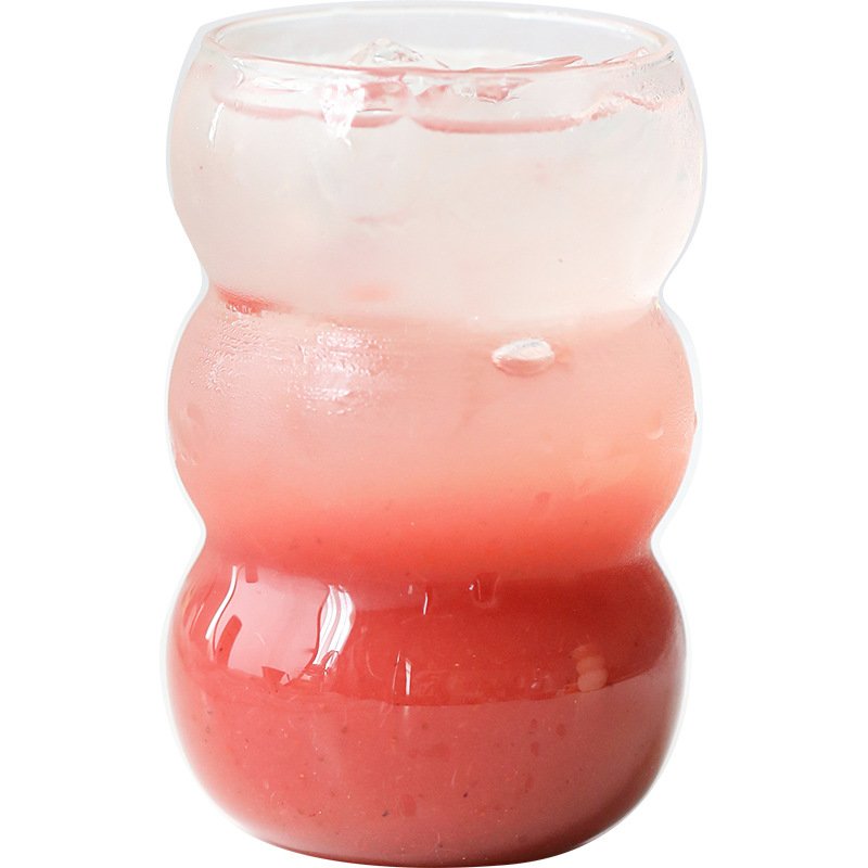 Large capacity glass candle ins coffee shop iced coffee cup juice glass mug