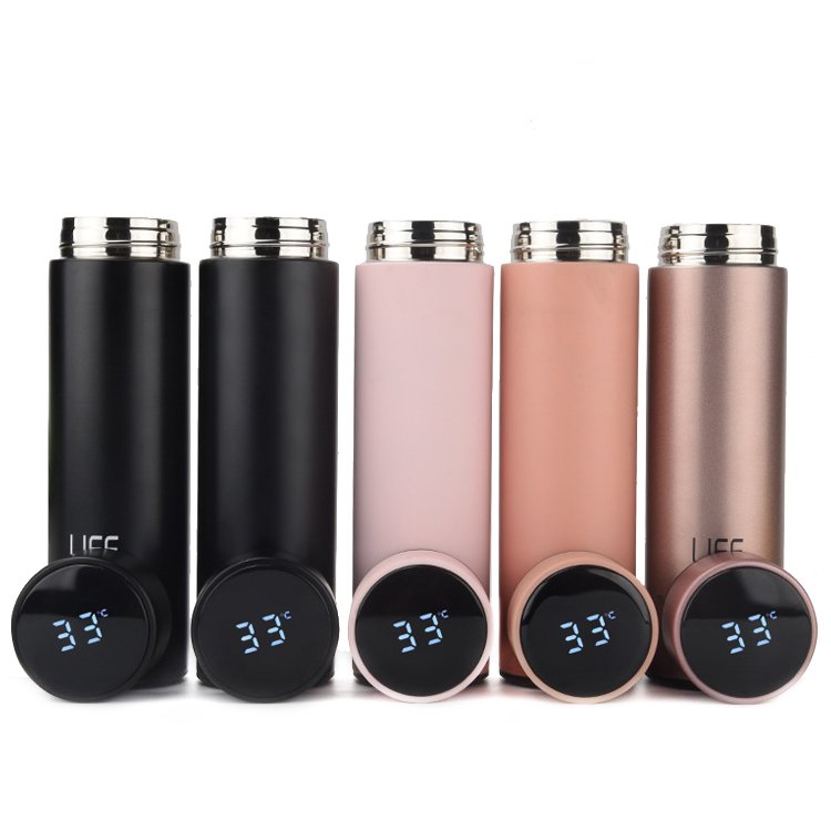 Wholesale Vacuum Insulated Smart Water Cup Stainless Steel Bottle with Digital LED Temperature Display