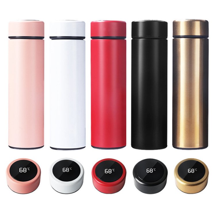 Wholesale Vacuum Insulated Smart Water Cup Stainless Steel Bottle with Digital LED Temperature Display