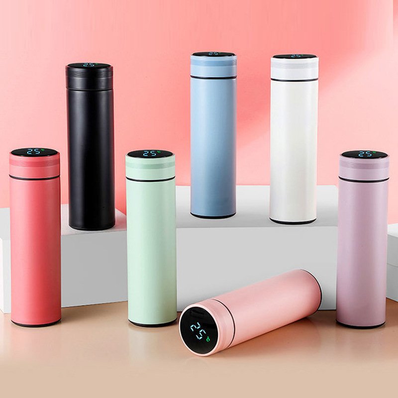 Wholesale Vacuum Insulated Smart Water Cup Stainless Steel Bottle with Digital LED Temperature Display