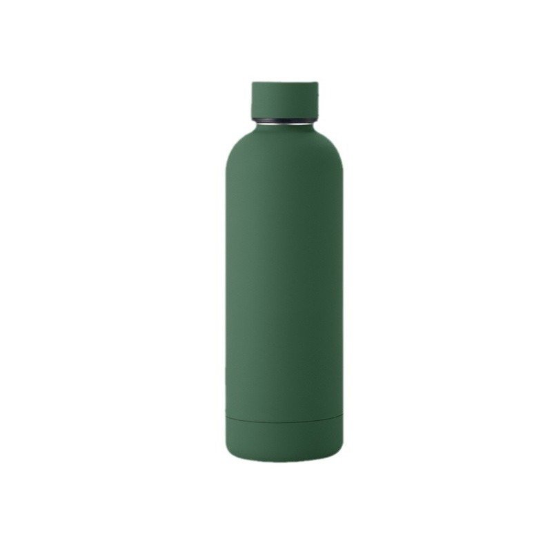 Custom soft touch rubber paint 17oz 500ml Insulated vacuum flask thermal double wall stainless steel gym sport water bottle