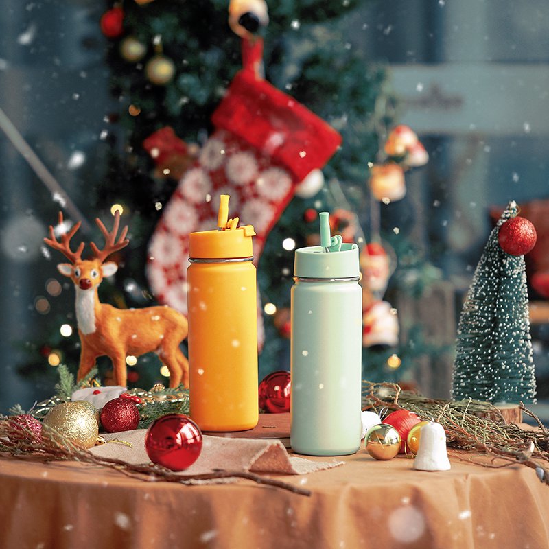 2024 New Design Wide Mouth Water Bottles Food Grade 304 Stainless Steel Vacuum Flask For Travel