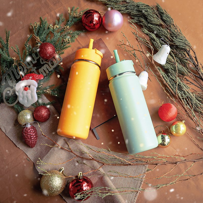 2024 New Design Wide Mouth Water Bottles Food Grade 304 Stainless Steel Vacuum Flask For Travel