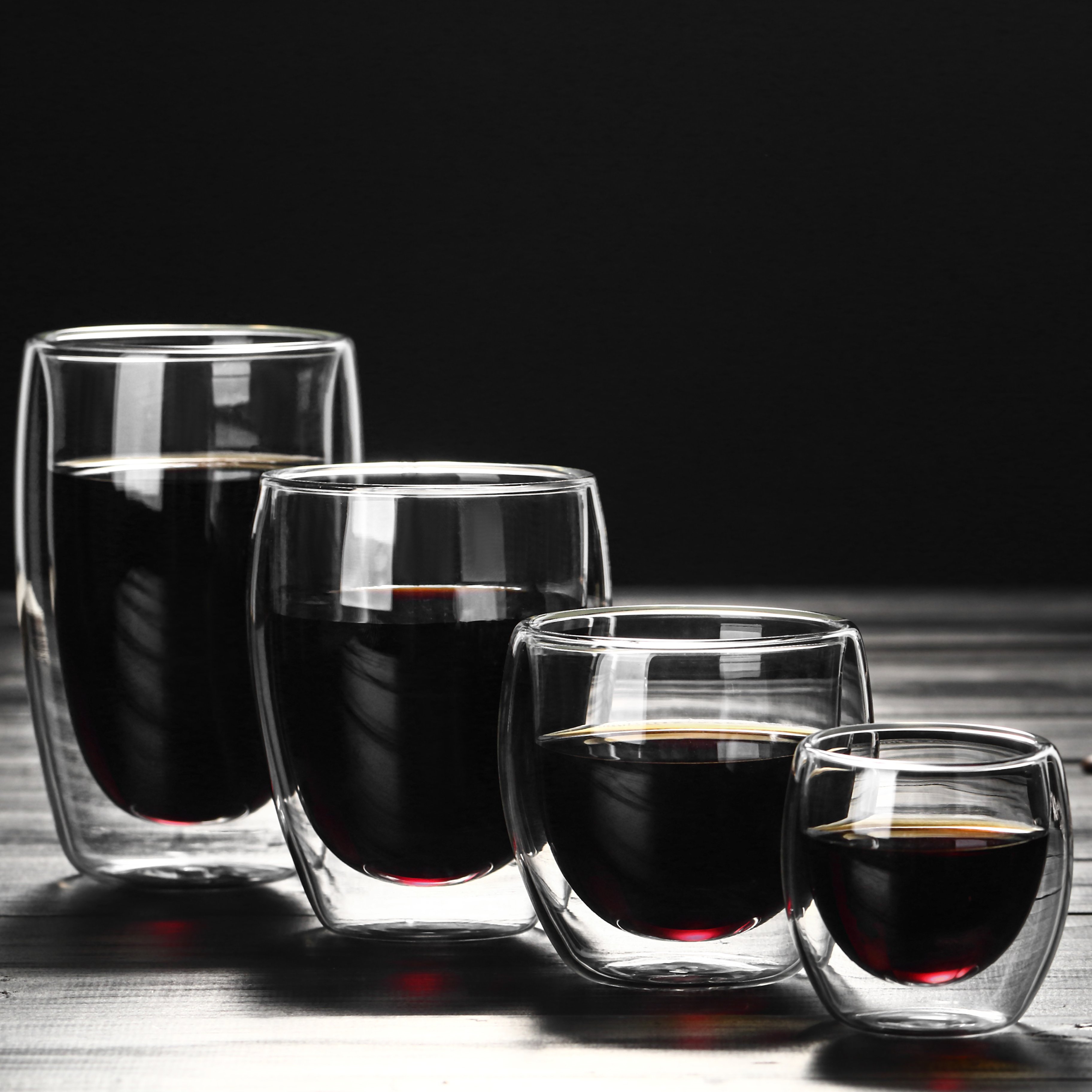 High quality Double Wall Thermal Insulated Drinking Glasses Coffee Mugs Glass Tea Cups