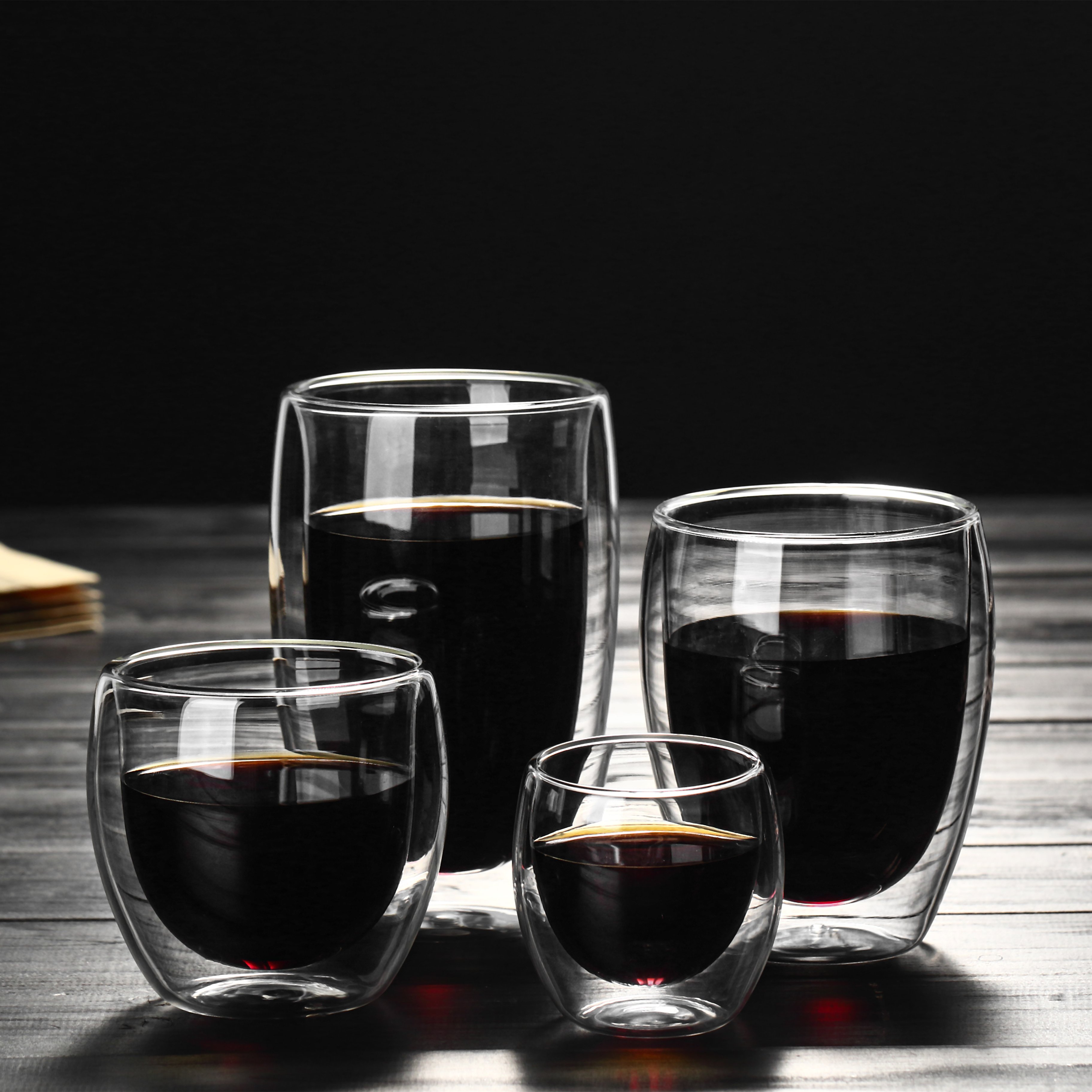 High quality Double Wall Thermal Insulated Drinking Glasses Coffee Mugs Glass Tea Cups