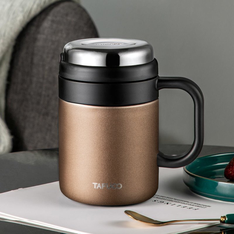 Tafuco Thermos Vacuum Stainless Steel Portable Insulated Mug Strainer Tea Cup