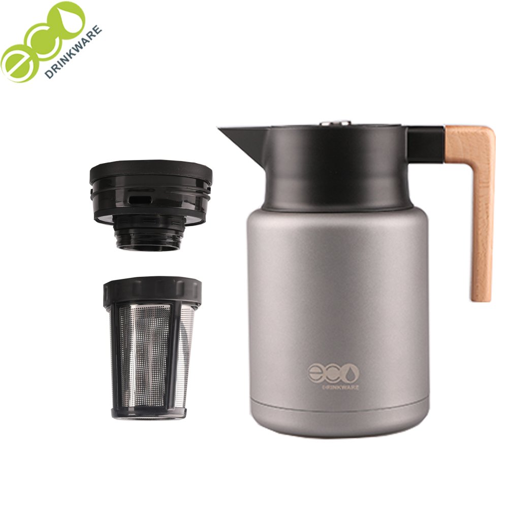 GT006 Double Wall Vacuum 304 Stainless Steel Thermos Vacuum Carafe Flask Insulated Pot Thermal Pot teapot with infuser
