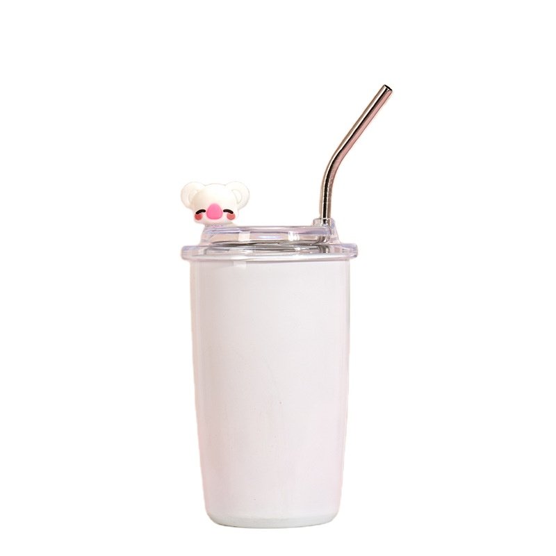 Stainless Steel Thermal Mug Straight Straw Cup Portable 20oz Water Tumbler Car Travel Cup Mug For Back to School