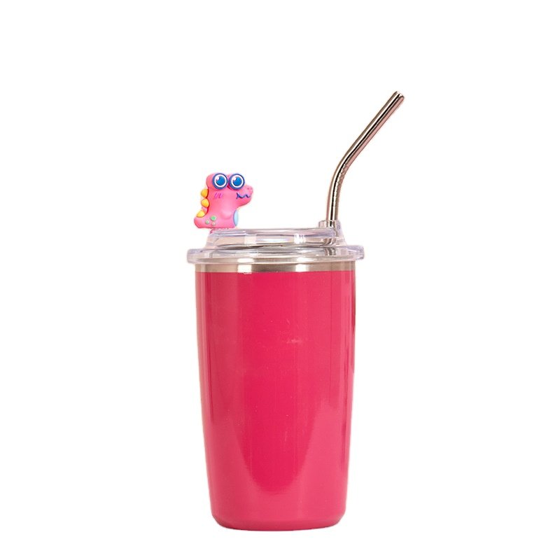 Stainless Steel Thermal Mug Straight Straw Cup Portable 20oz Water Tumbler Car Travel Cup Mug For Back to School