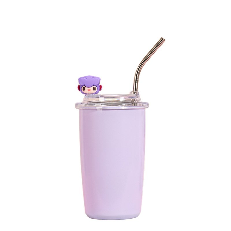 Stainless Steel Thermal Mug Straight Straw Cup Portable 20oz Water Tumbler Car Travel Cup Mug For Back to School