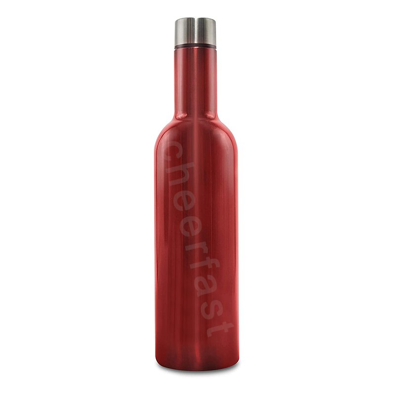 750Ml Double Walled Thermal Drinks Travel Wine Glass Gift Set Water Bottle Stainless Steel Insulated