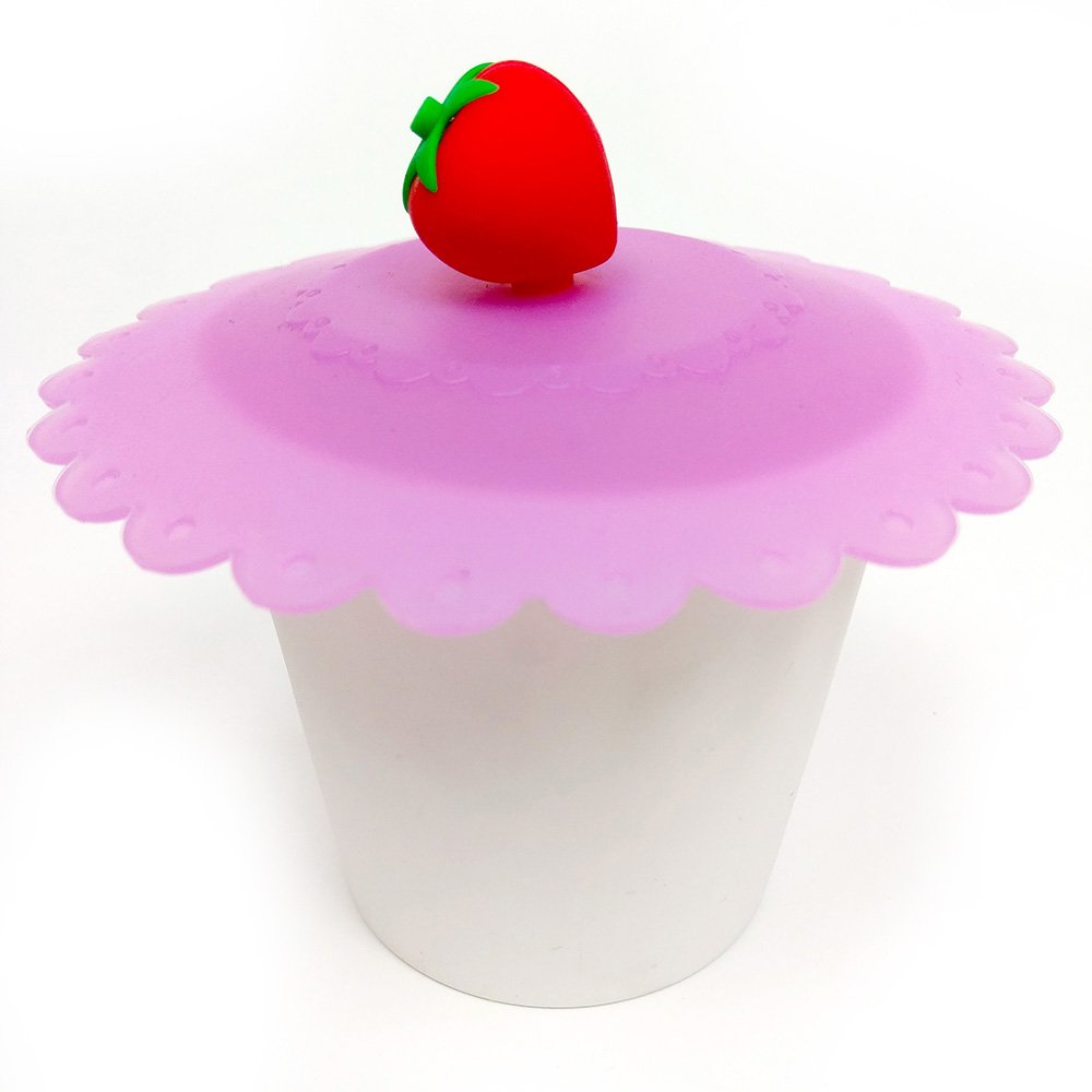 Cute Reusable Cup Lid Silicone Anti-dust Cup Cover Mugs Suction Cover