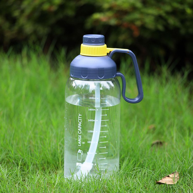Outdoor sports water bottle 1800ml large capacity portable plastic water bottle