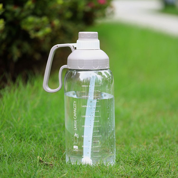 Outdoor sports water bottle 1800ml large capacity portable plastic water bottle