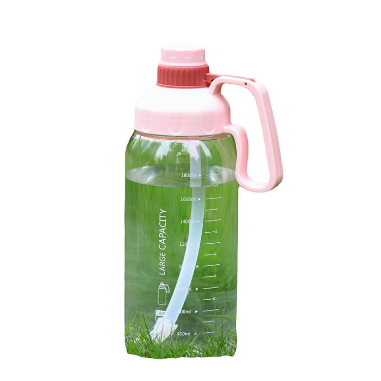 Outdoor sports water bottle 1800ml large capacity portable plastic water bottle