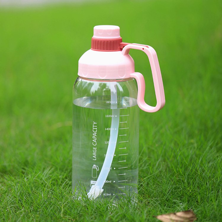 Outdoor sports water bottle 1800ml large capacity portable plastic water bottle