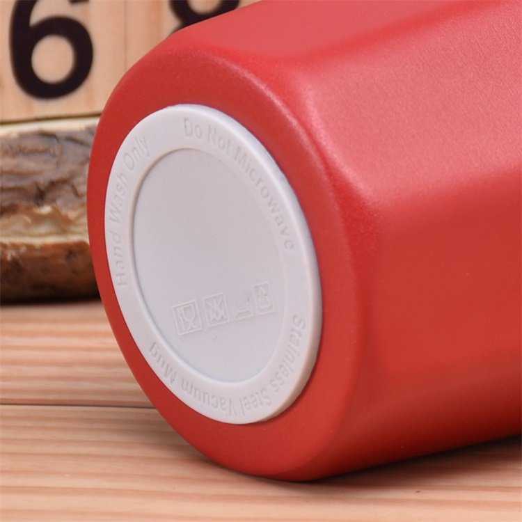 New model 12oz 350ml 380ml vacuum insulated portable travel tumbler stainless steel square bottom coffee cup