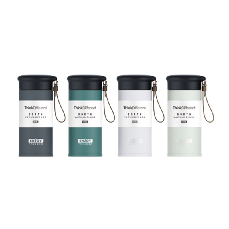 Custom Logo 280/450ml Tumbler With Rope Car Students Stainless Mugs Flask Travel Drink Water Bottle Portable Vacuum Cup