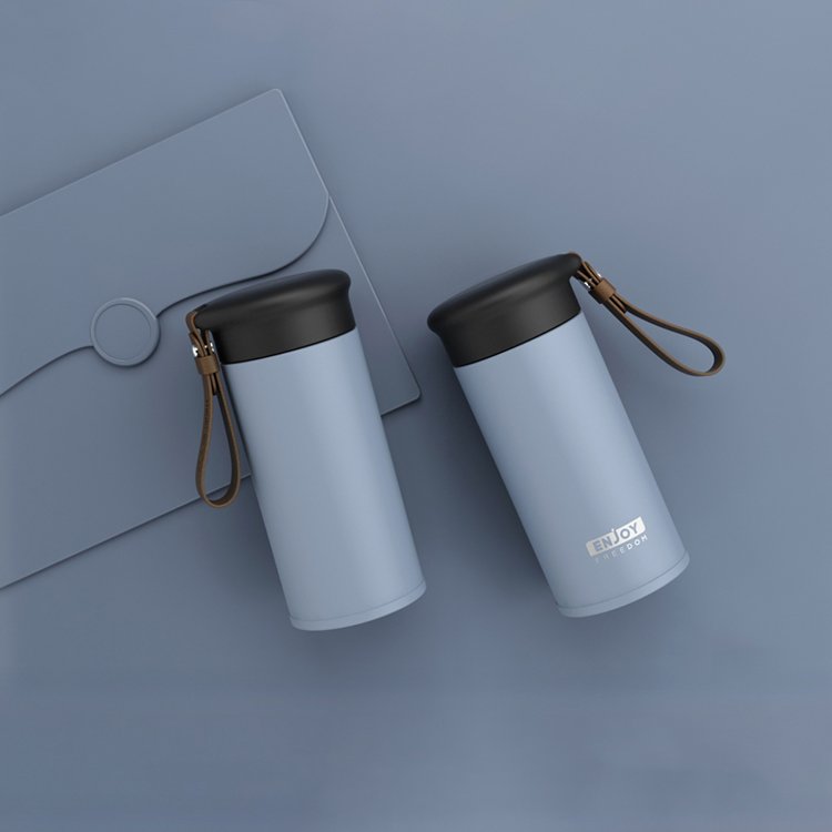 Custom Logo 280/450ml Tumbler With Rope Car Students Stainless Mugs Flask Travel Drink Water Bottle Portable Vacuum Cup