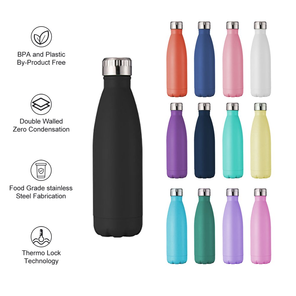 350Ml 500Ml 750Ml 1L Double Wall 304 Stainless Steel Creative Cola Shape Insulated Vacuum Flask for Outdoor Sports
