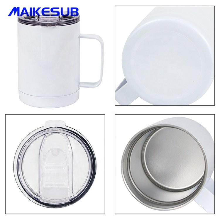 304 stainless steel vacuum insulated water bottle 12oz sublimation blank coffee tumbler mug with handle for sublimation