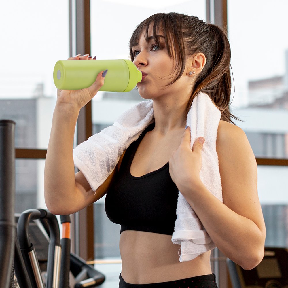 Patented Product Double Wall Insulated Termos Vacuum Flask Custom Color Stainless Steel Sports Gym Protein Shaker Bottle