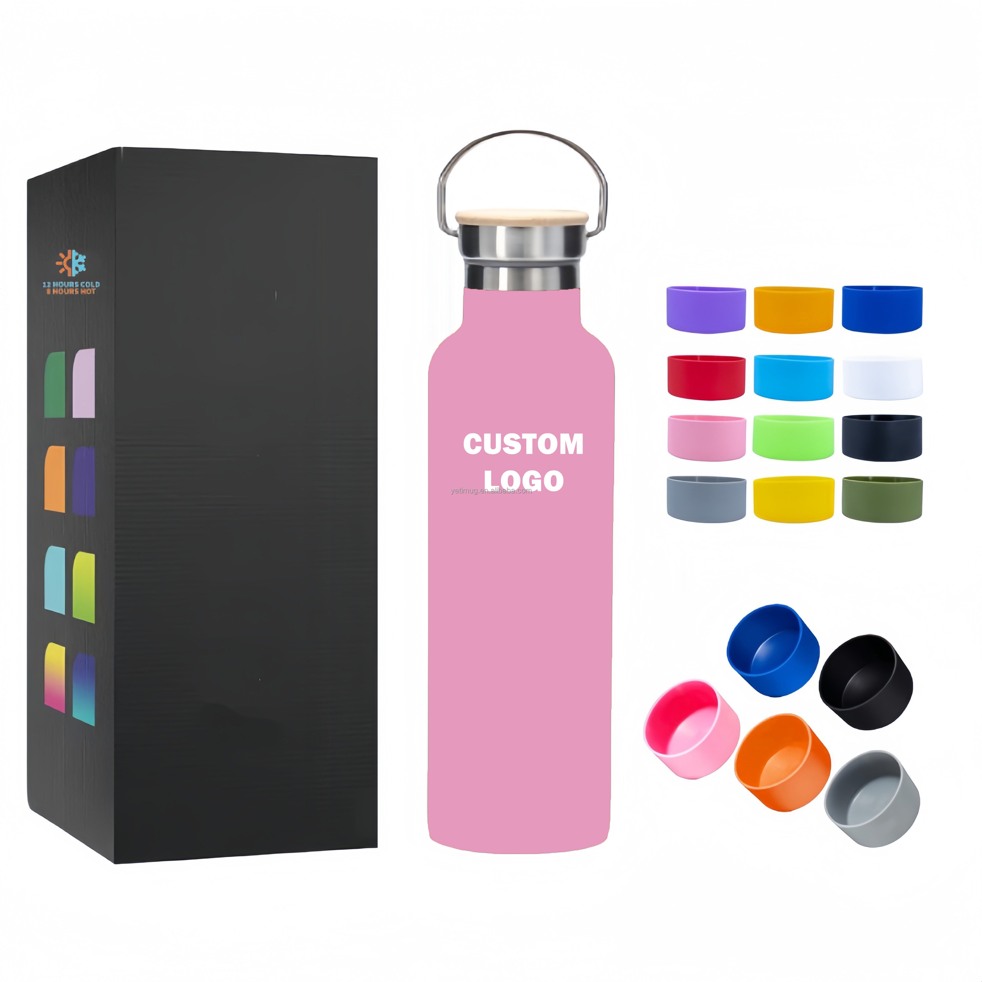 Big Mouth Double-Wall Thermal Flask, Stainless Steel Water Bottle Thermos Vacuum Flask Outdoors Sports Bottle with Lid