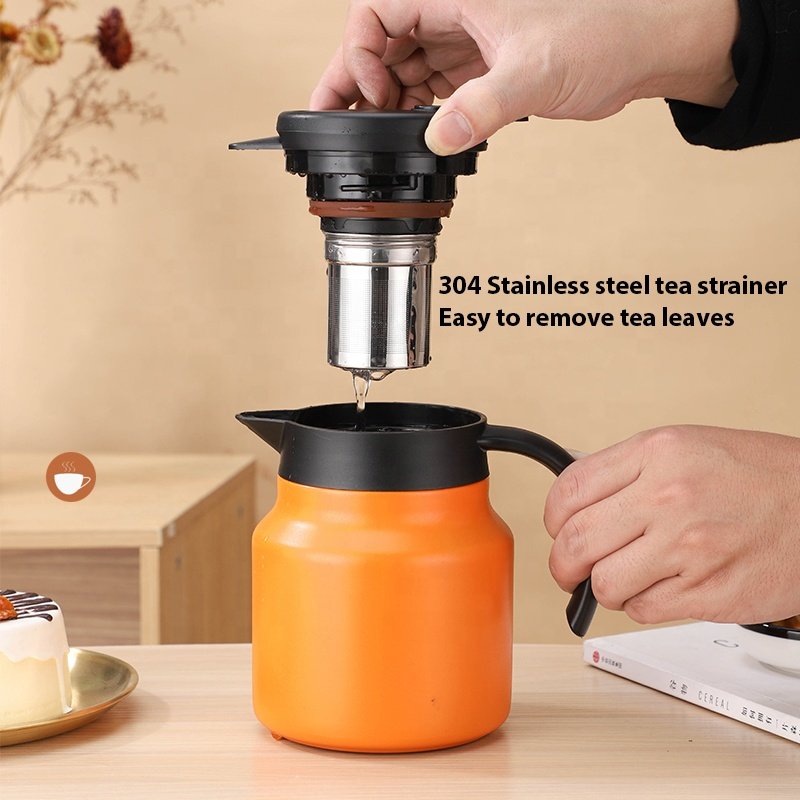 304 Stainless Steel 800ml Thermo Flask Pot Home Kettle Coffee Thermos Mug Grip Teapot Vacuum Cup Water Bottles