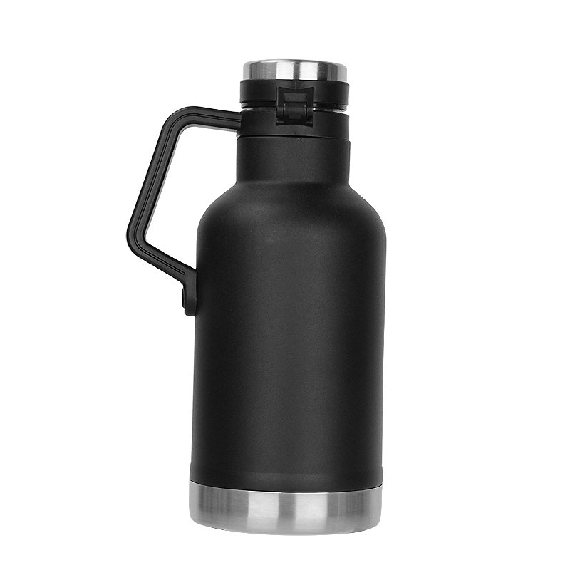 Custom Logo 64oz Camping Jug Large Capacity Stainless Steel Vacuum Insulated Water Bottle 2 liter Set With Handle