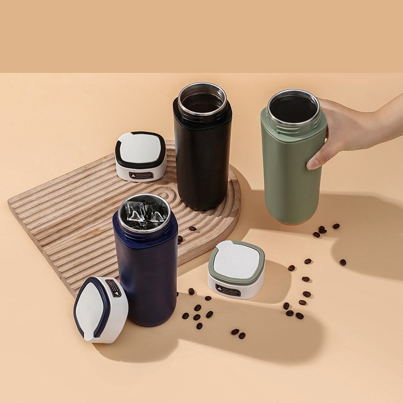 Stainless Steel Coffee Mug With Lid Large Portable Double Wall Travel Leakproof Tumbler Vacuum Insulated Water Cup With Lid