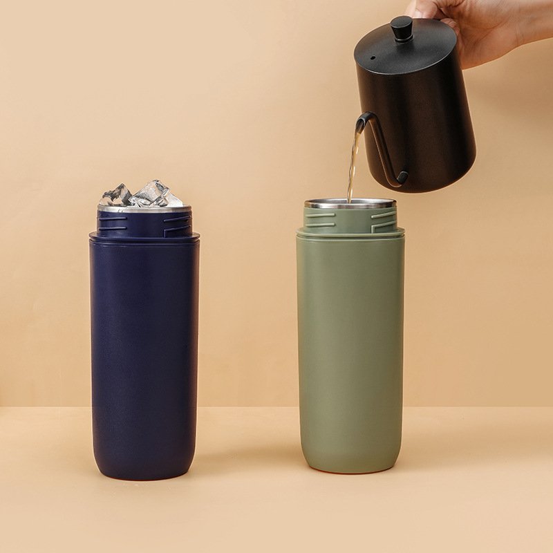 Stainless Steel Coffee Mug With Lid Large Portable Double Wall Travel Leakproof Tumbler Vacuum Insulated Water Cup With Lid