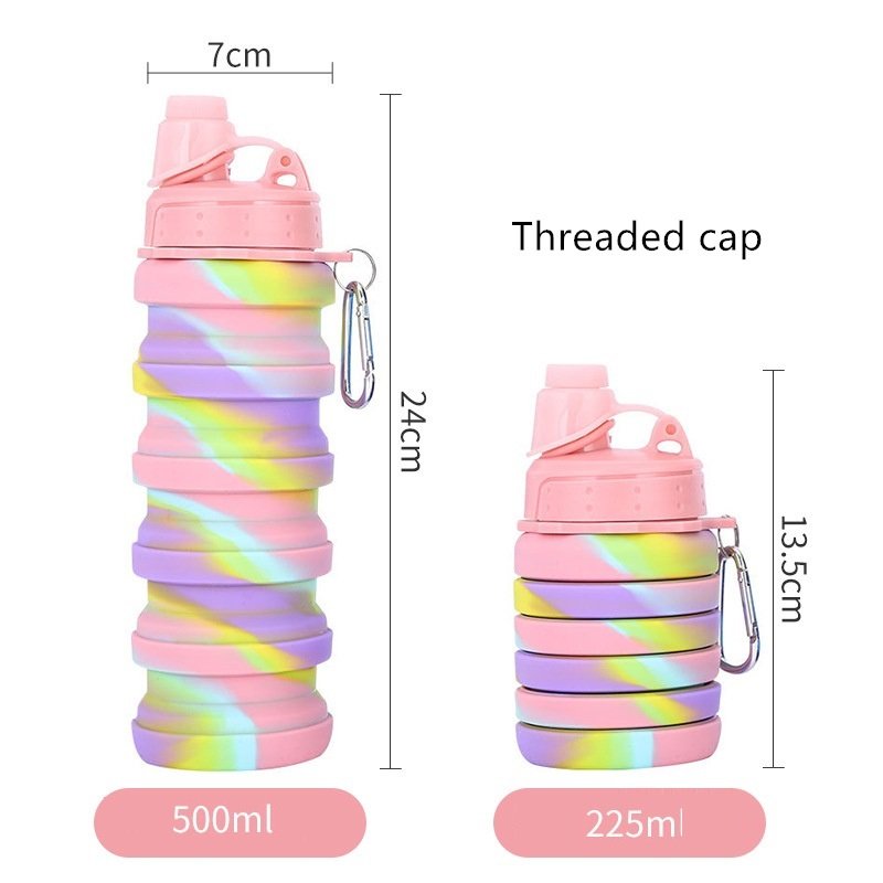 Creative Outdoor Sports Silicone Folding Mug Riding Travel Fitness Portable Water Bottle Camouflage Gift Cup