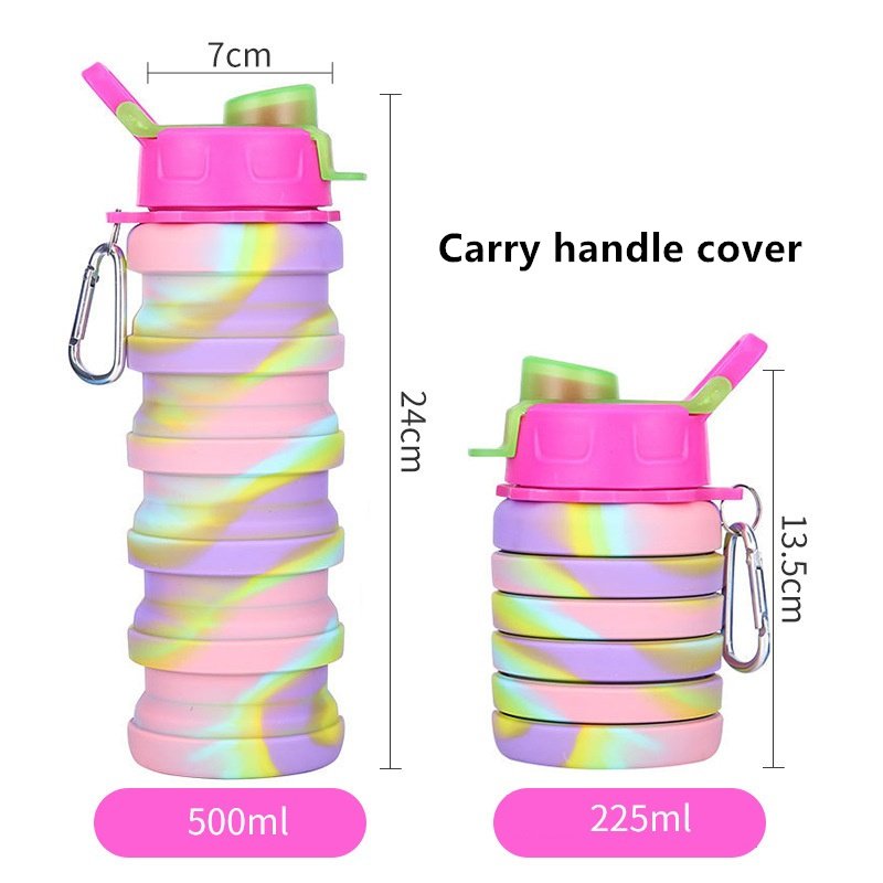Creative Outdoor Sports Silicone Folding Mug Riding Travel Fitness Portable Water Bottle Camouflage Gift Cup
