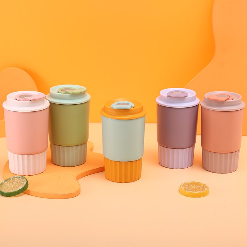 Custom Logo New 304 Stainless Steel Vacuum Coffee Cup Without Handgrip 360ml Portable Thermos Insulated Straight Mug