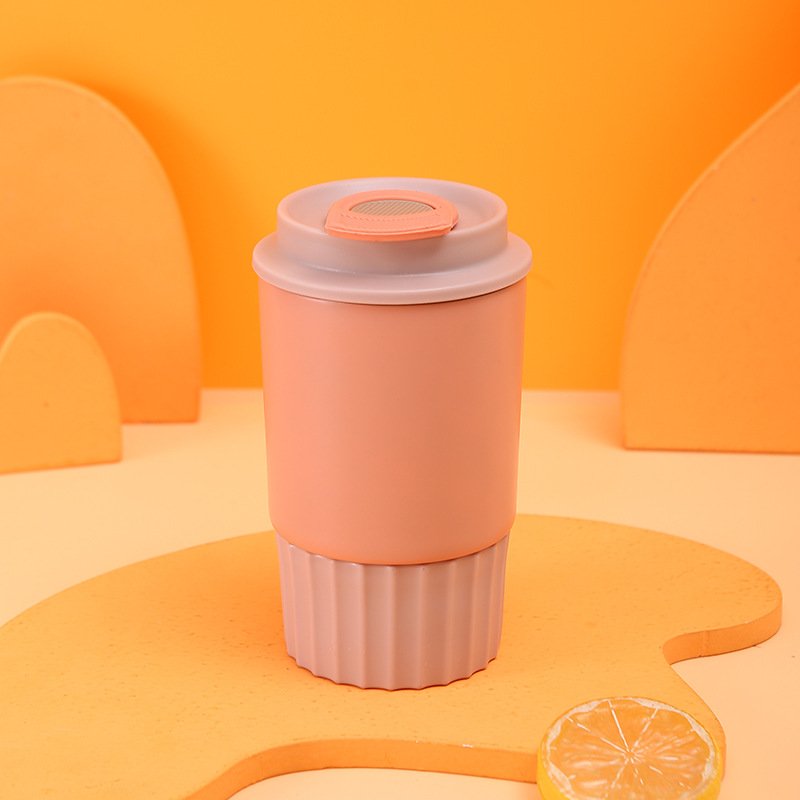 Custom Logo New 304 Stainless Steel Vacuum Coffee Cup Without Handgrip 360ml Portable Thermos Insulated Straight Mug