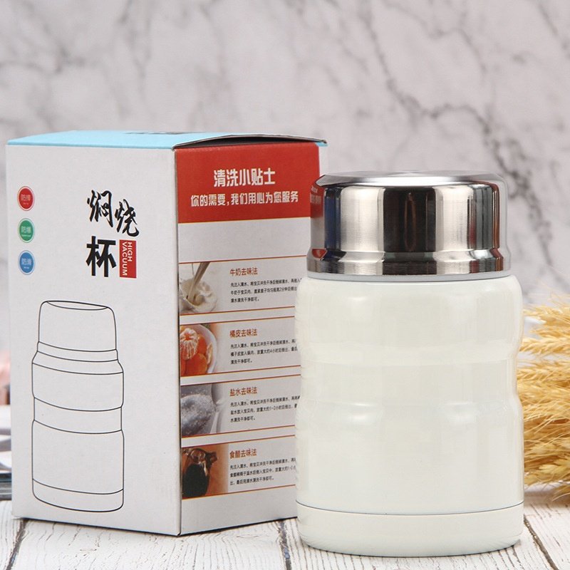 TY 500ml Soup Thermo for Hot Food for Kids Adults Thermo Food Jar with Folding Spoon Vacuum Insulated Lunch Container for School