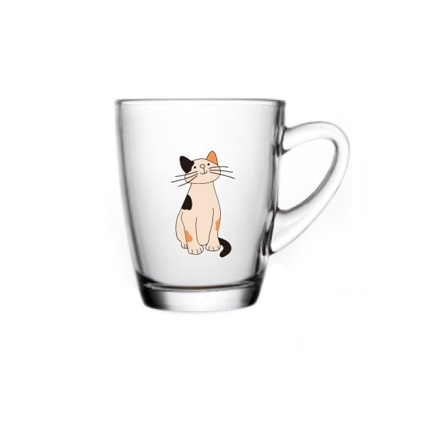 Sell Well transparent with decals reusable coffee mug single layer drinking glass cup tea cup glass clear mugs with handles