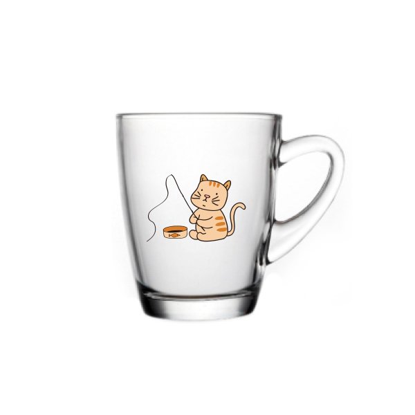 Sell Well transparent with decals reusable coffee mug single layer drinking glass cup tea cup glass clear mugs with handles