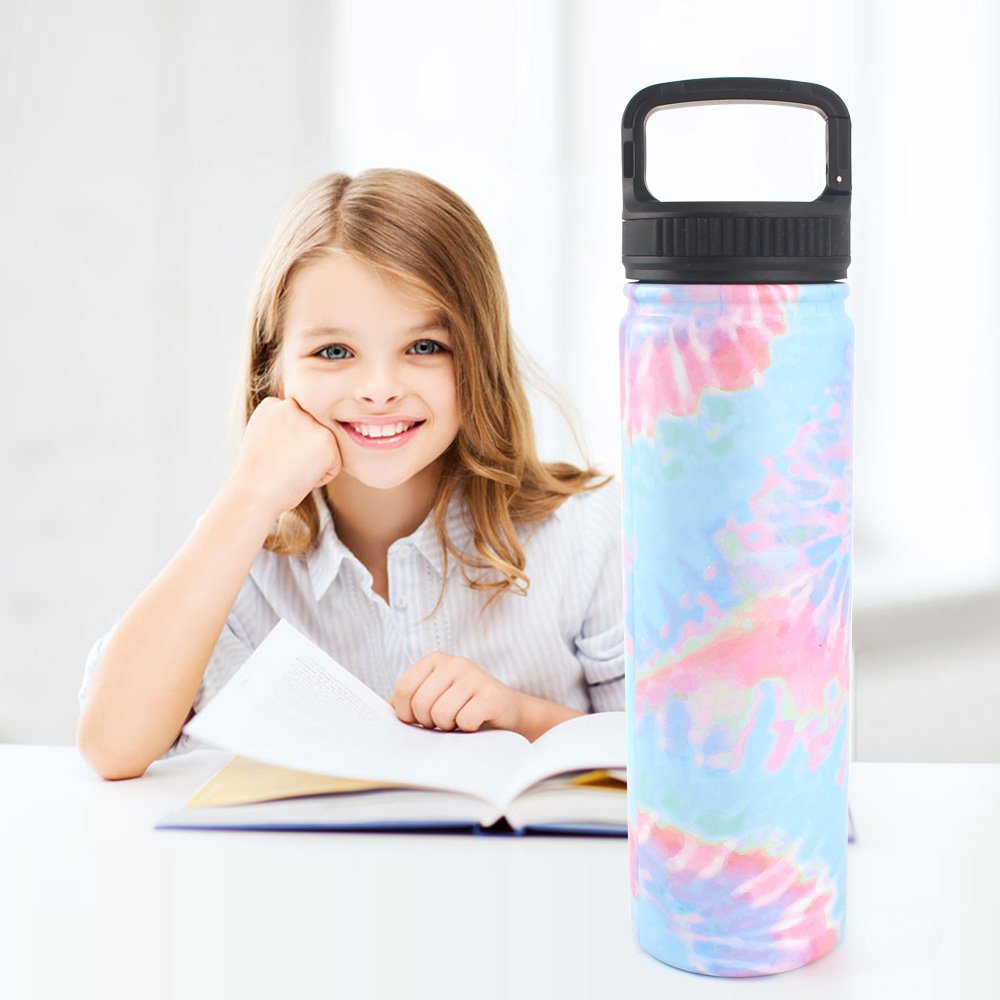 500ml Stainless Steel Double Wall vacuum insulated Water Bottle Thermos Portable Vacuum Flask Sport Tumbler with Handle