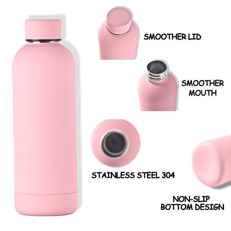 Custom Logo Double Wall Vacuum Insulated Bottles Small Mouth 350ML 500ml 750ML Small Mouth Stainless Steel Water Bottle