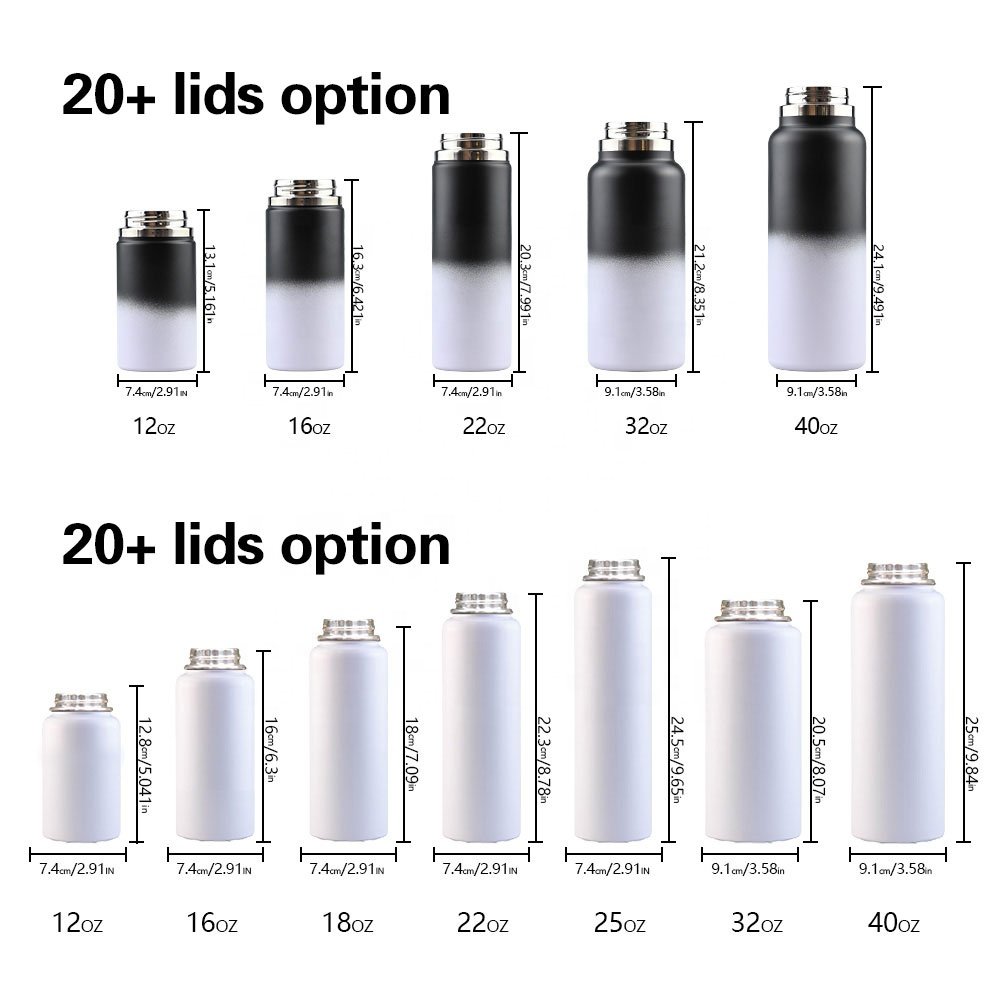 Custom Logo Stainless Steel Double Wall Vacuum Gym Sport Drink Bottle with Thermal Cap Water Vacuum Flask