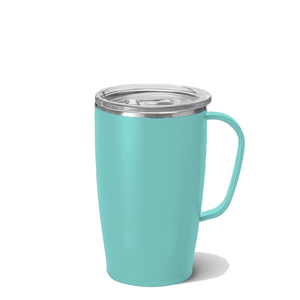 18 OZ Coffee Travel Cup Stainless Steel Insulated Tumbler Handle Lid Straw Opening Double Wall Vacuum for Hot Mug