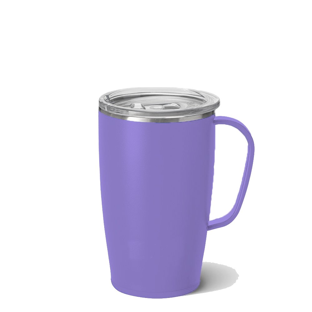 18 OZ Coffee Travel Cup Stainless Steel Insulated Tumbler Handle Lid Straw Opening Double Wall Vacuum for Hot Mug