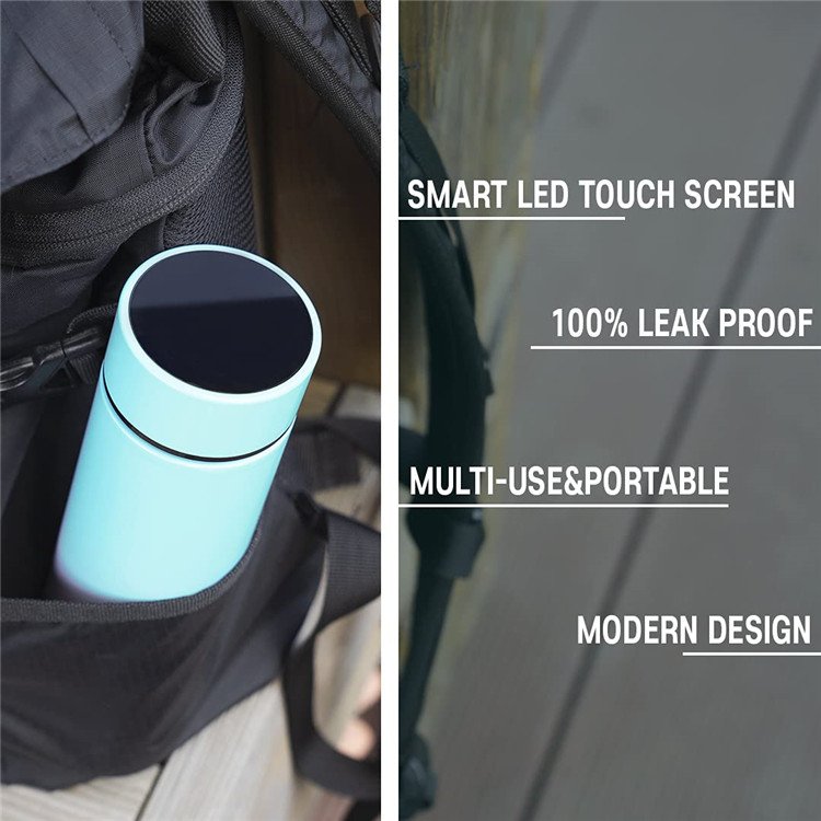 Smart Stainless Steel Water Bottle With Led Temperature digital Display Vacuum Insulated Thermo Tumbler Cups In Bulk
