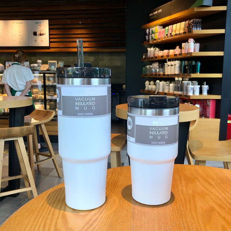 wholesale coffee insulated vacuum tumbler cups 20oz 30oz double walled stainless steel water bottle with lid and straw