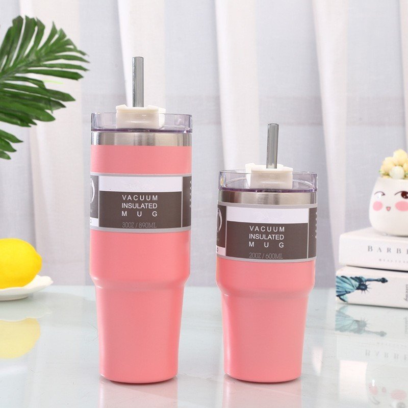wholesale coffee insulated vacuum tumbler cups 20oz 30oz double walled stainless steel water bottle with lid and straw