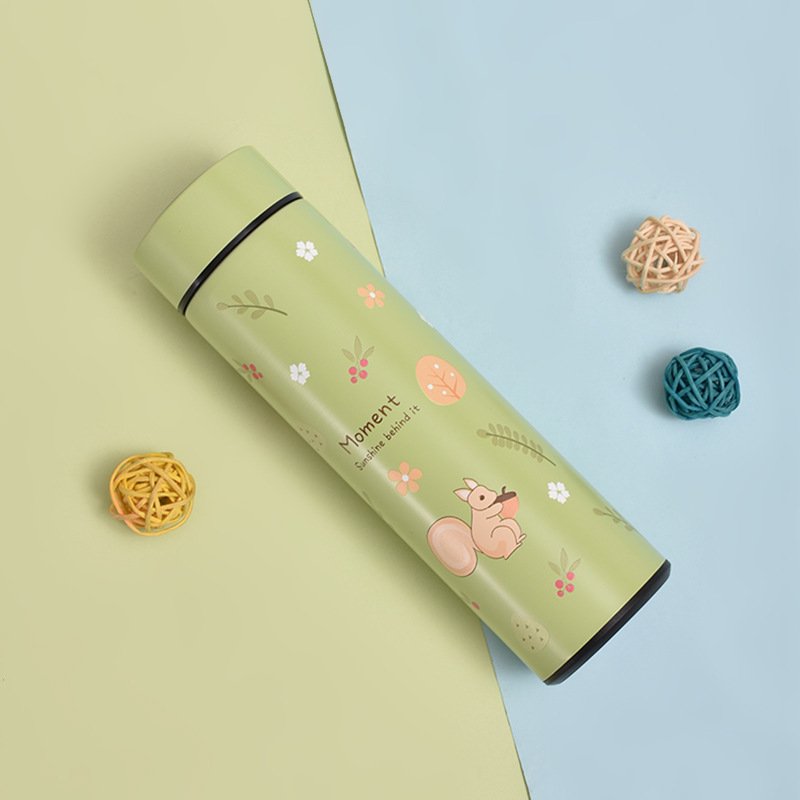Personal Intelligent Vacuum Flasks 500ml 17oz Stainless Steel Smart Thermos Led Water Bottles Coffee Mugs Tumbler Cups Straight
